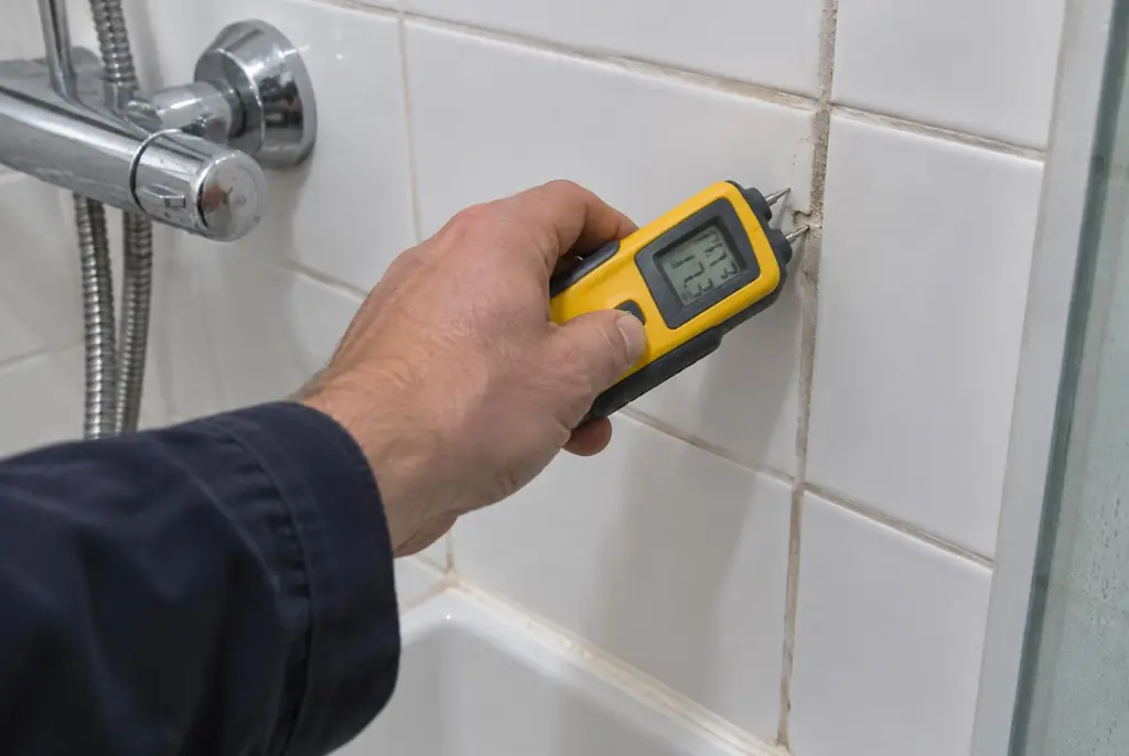 Lekdetectie Werkhoven – vochtmeter op badkamertegels bij de douche